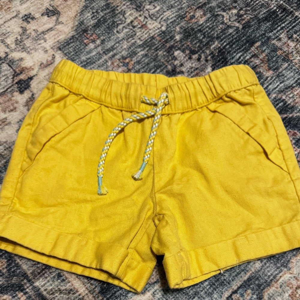 2/$5- Kids Wonder Nation Mustard Yellow Cargo Shorts